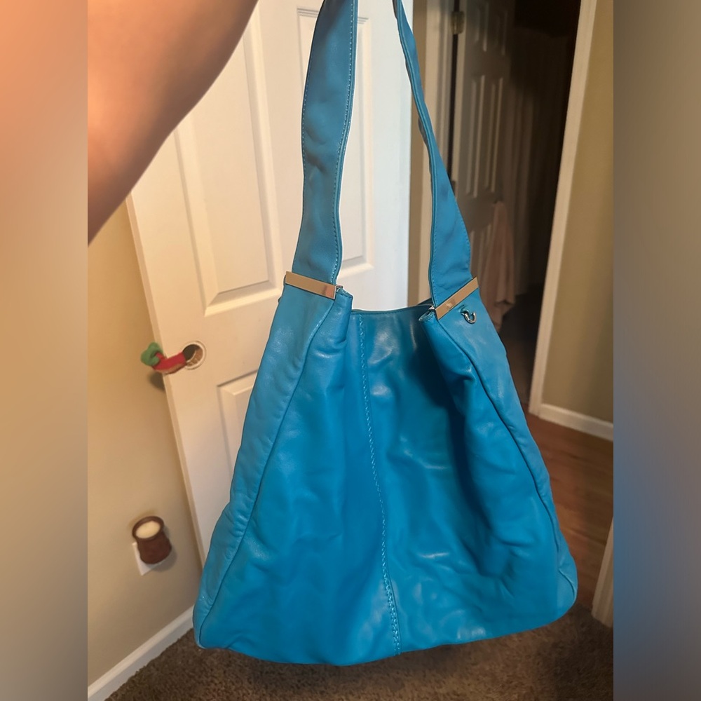 Blue Badgley Mischka purse